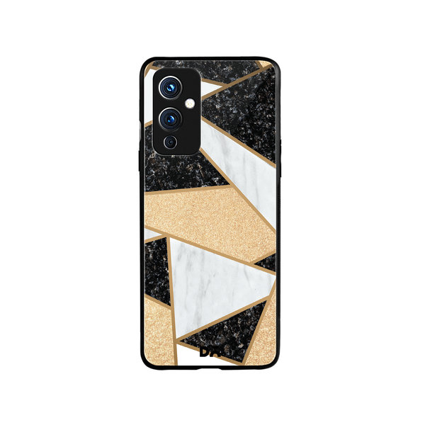 DailyObjects Marble Quatret Glass Case Cover For OnePlus 9