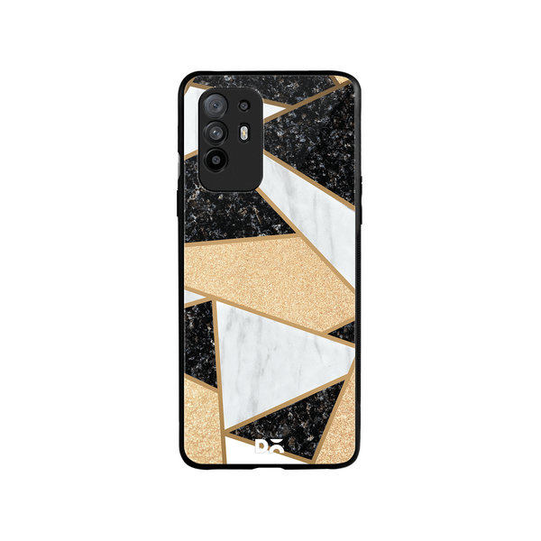 DailyObjects Marble Quatret Glass Case Cover For Oppo F19 Pro Plus