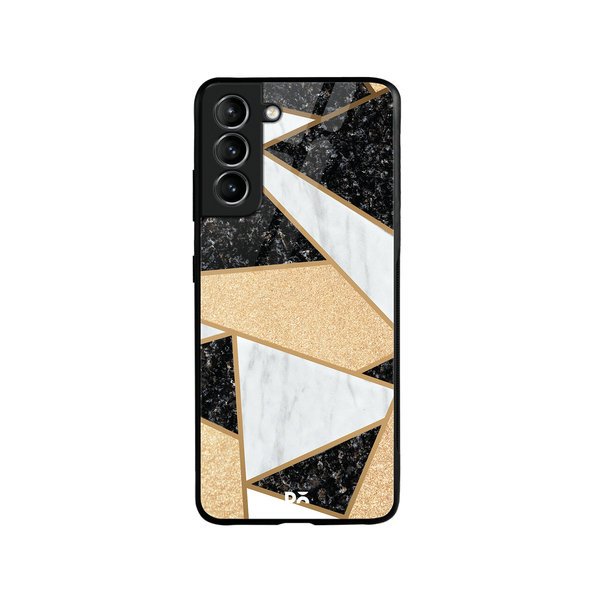 

DailyObjects Marble Quatret Glass Case Cover For Samsung Galaxy S21 Plus