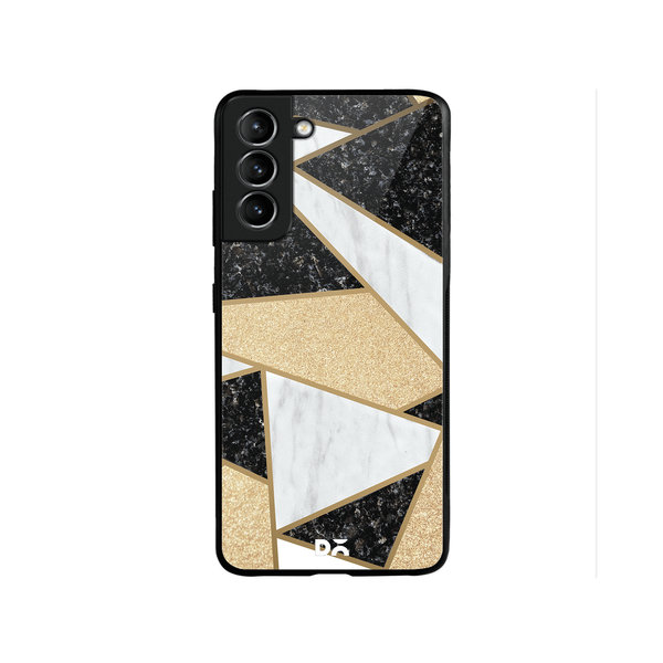 

DailyObjects Marble Quatret Glass Case Cover For Samsung Galaxy S22 Plus