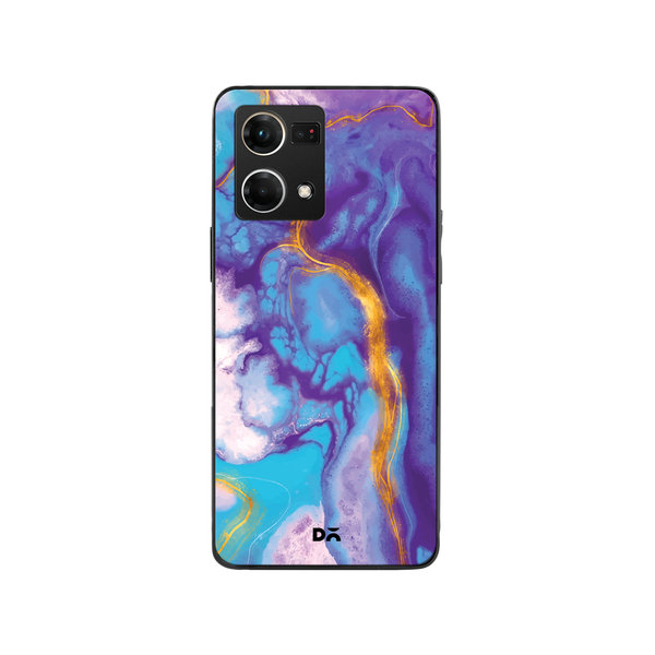 

DailyObjects Marble Thunder Glass Case Cover For Oppo Reno 7