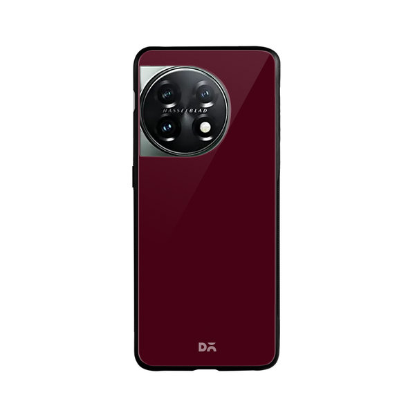 

DailyObjects Maroon Glass Case Cover For OnePlus 11 5G