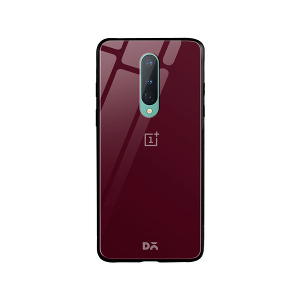 

DailyObjects Maroon Glass Case Cover For OnePlus 8