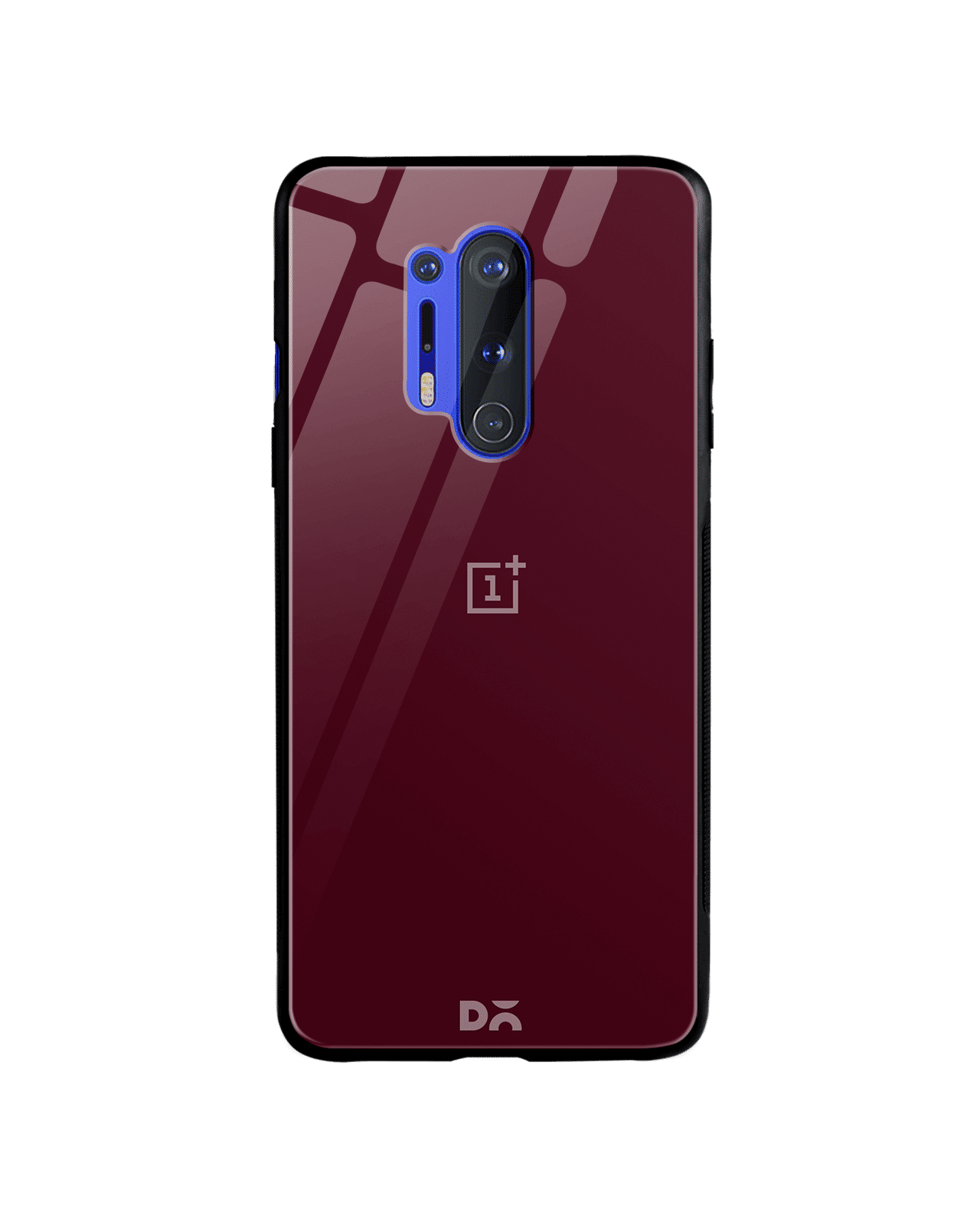 Maroon Glass Case Cover For OnePlus 8 Pro