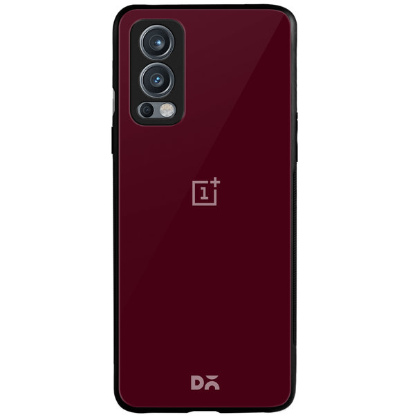 

DailyObjects Maroon Glass Case Cover For OnePlus Nord 2