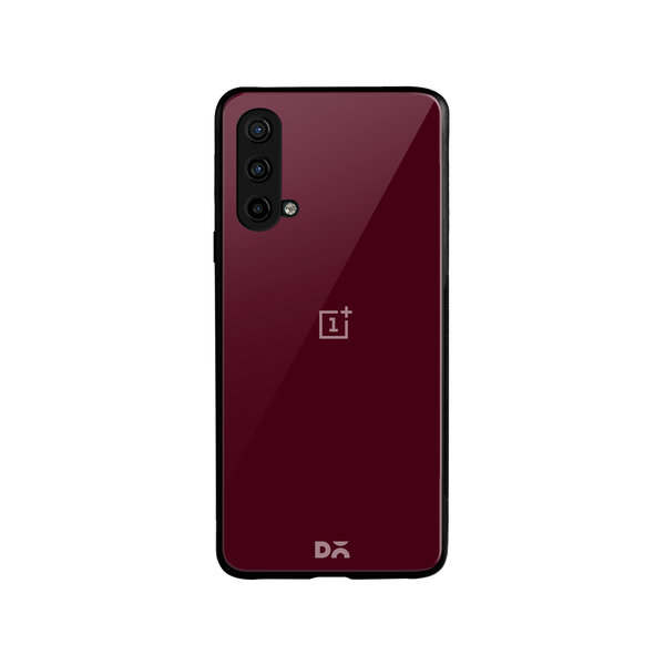 

DailyObjects Maroon Glass Case Cover For OnePlus Nord CE