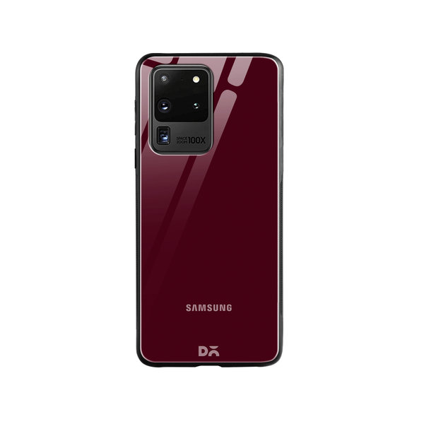 

DailyObjects Maroon Glass Case Cover For Samsung Galaxy S20 Ultra
