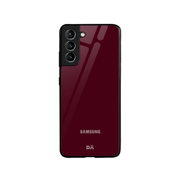 

DailyObjects Maroon Glass Case Cover For Samsung Galaxy S21 FE