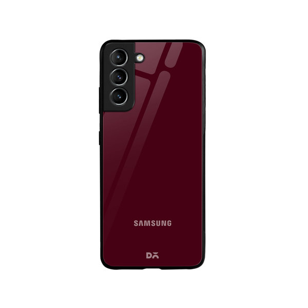 DailyObjects Maroon Glass Case Cover For Samsung Galaxy S21 Plus