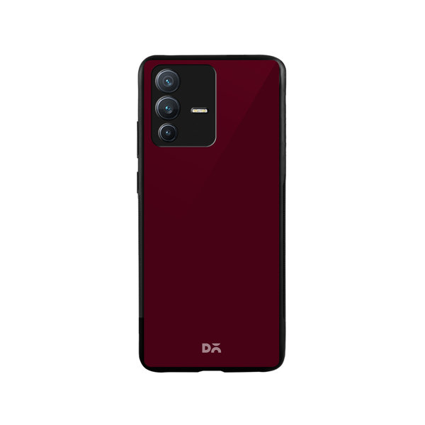 

DailyObjects Maroon Glass Case Cover For Vivo V23 Pro