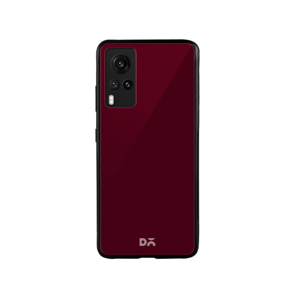 

DailyObjects Maroon Glass Case Cover For Vivo X60