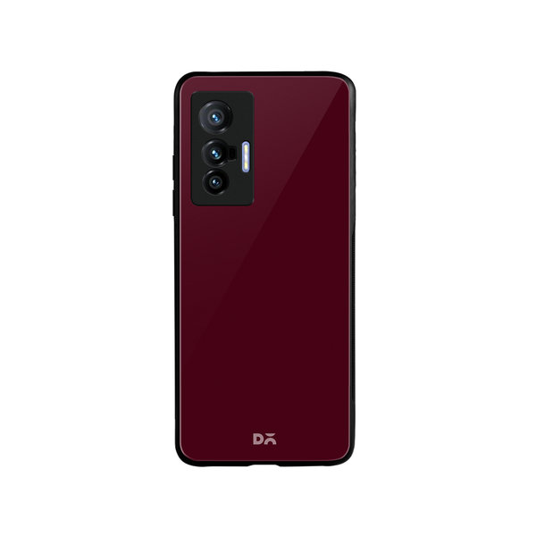 

DailyObjects Maroon Glass Case Cover For Vivo X70