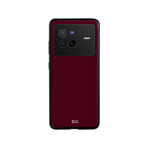 

DailyObjects Maroon Glass Case Cover For Vivo X80