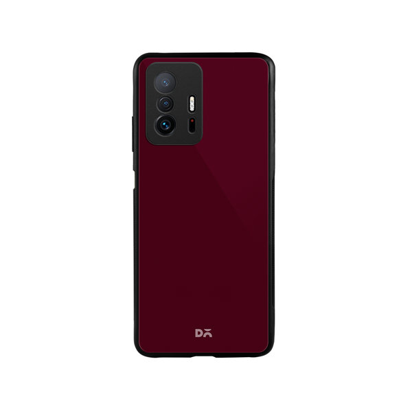 

DailyObjects Maroon Glass Case Cover For Xiaomi 11T