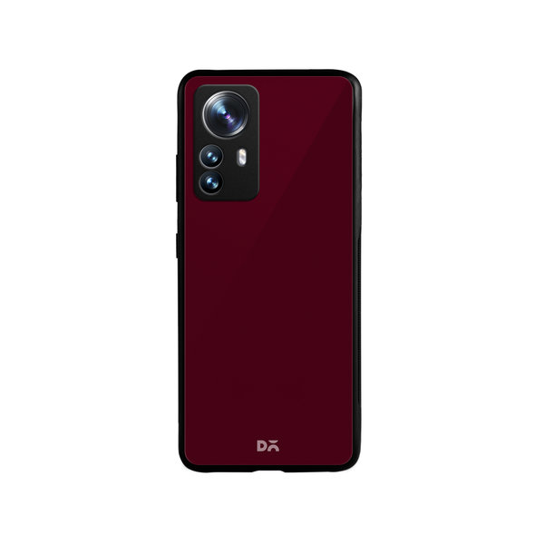 

DailyObjects Maroon Glass Case Cover For Xiaomi 12 Pro