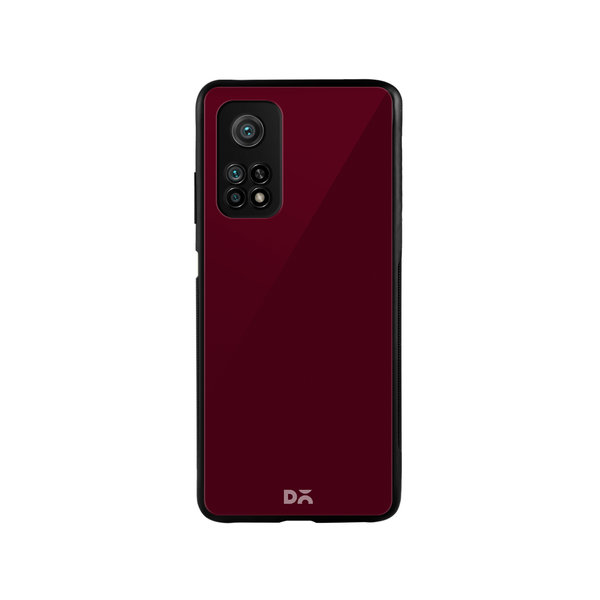

DailyObjects Maroon Glass Case Cover For Xiaomi Mi 10T
