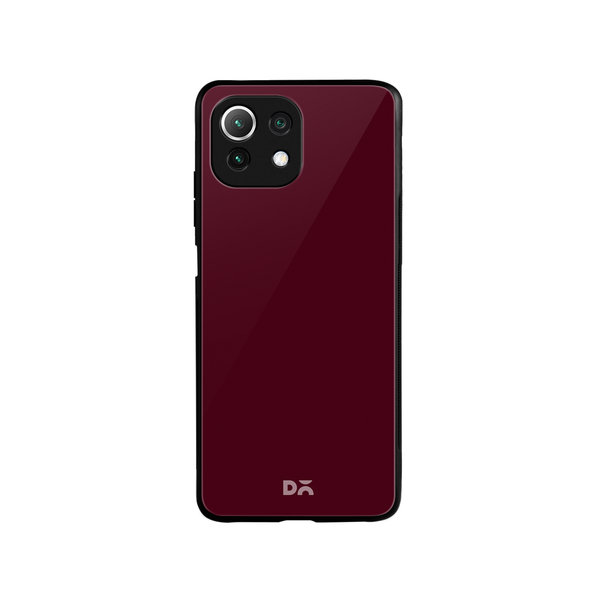 

DailyObjects Maroon Glass Case Cover For Xiaomi Mi 11 Lite