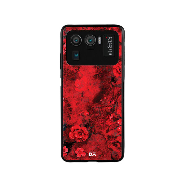 

DailyObjects Maroon Marble Flowers Glass Case Cover For Xiaomi Mi 11 Ultra