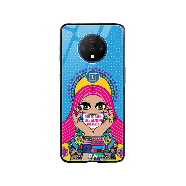 

DailyObjects Mask-Up Millennial Glass Case Cover For OnePlus 7T