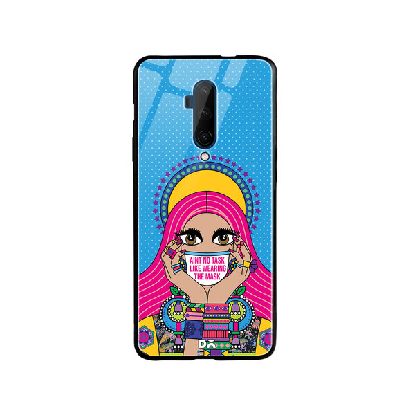DailyObjects Mask-Up Millennial Glass Case Cover For OnePlus 7T Pro