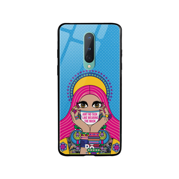 

DailyObjects Mask-Up Millennial Glass Case Cover For OnePlus 8