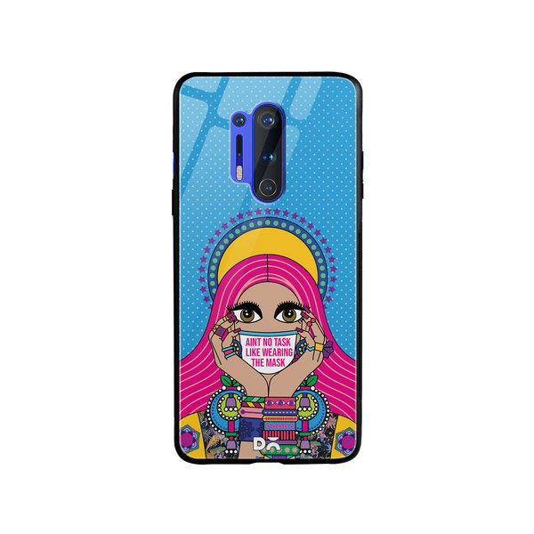 

DailyObjects Mask-Up Millennial Glass Case Cover For OnePlus 8 Pro