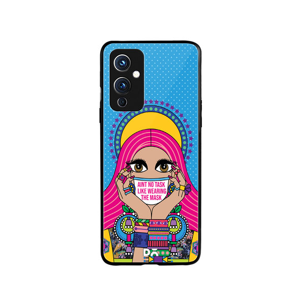 

DailyObjects Mask-Up Millennial Glass Case Cover For OnePlus 9