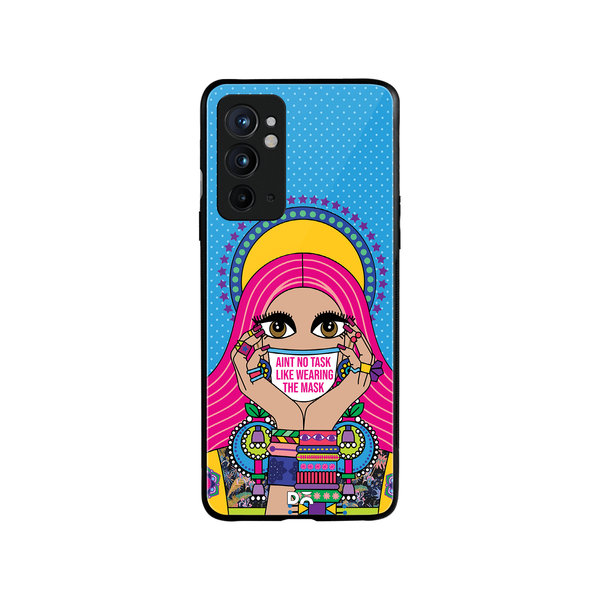 

DailyObjects Mask-Up Millennial Glass Case Cover For OnePlus 9RT