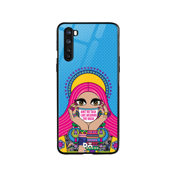 

DailyObjects Mask-Up Millennial Glass Case Cover For OnePlus Nord