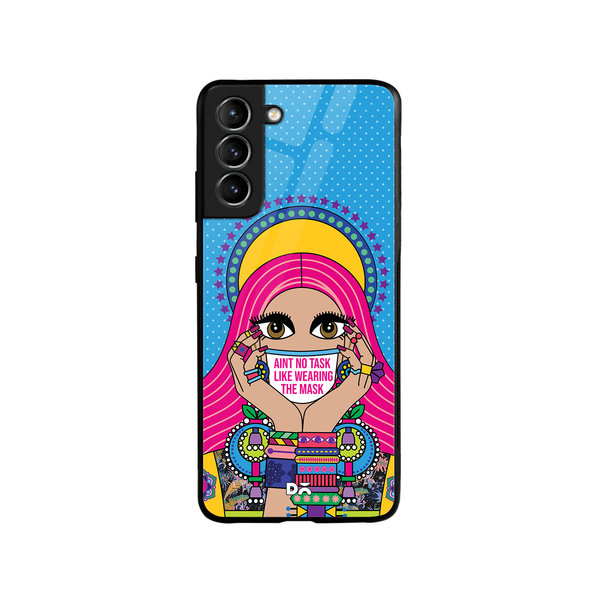 

DailyObjects Mask-Up Millennial Glass Case Cover For Samsung Galaxy S21 FE
