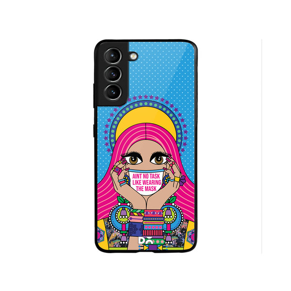 

DailyObjects Mask-Up Millennial Glass Case Cover For Samsung Galaxy S22