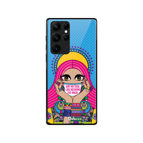 

DailyObjects Mask-Up Millennial Glass Case Cover For Samsung Galaxy S22 Ultra