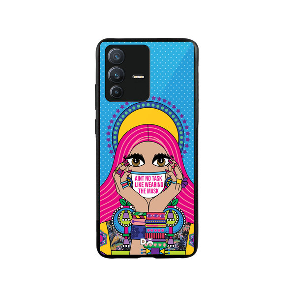 

DailyObjects Mask-Up Millennial Glass Case Cover For Vivo V23 Pro