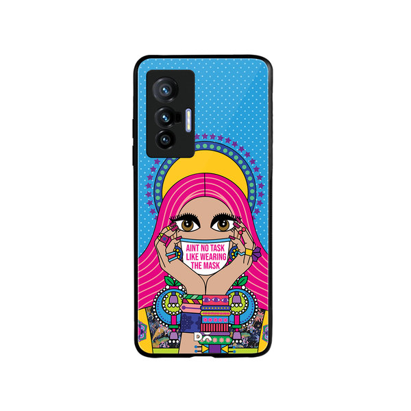 

DailyObjects Mask-Up Millennial Glass Case Cover For Vivo X70