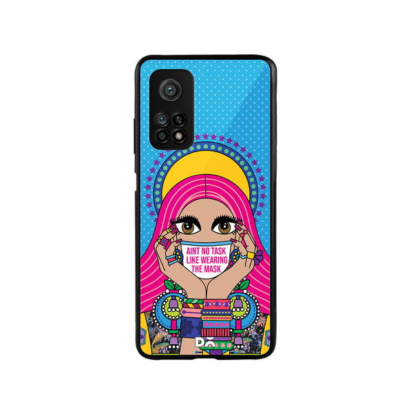 

DailyObjects Mask-Up Millennial Glass Case Cover For Xiaomi Mi 10T