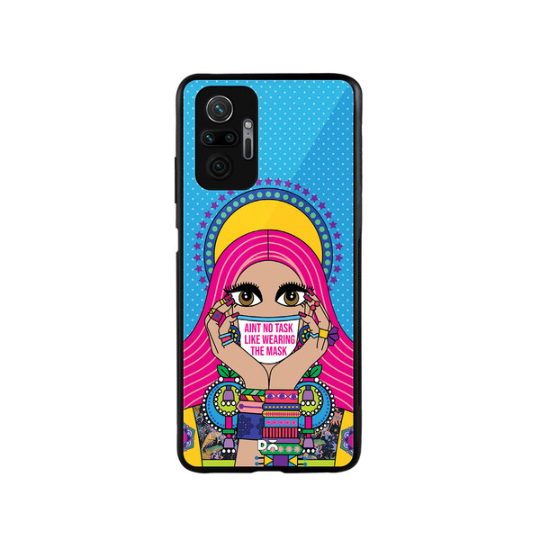 

DailyObjects Mask-Up Millennial Glass Case Cover For Xiaomi Redmi Note 10 Pro