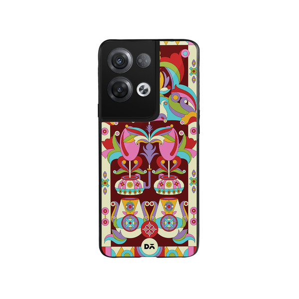 

DailyObjects Matka Mela Glass Case Cover For Oppo Reno 8