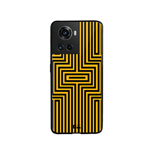 

DailyObjects Maze Ochre Glass Case Cover For OnePlus 10R