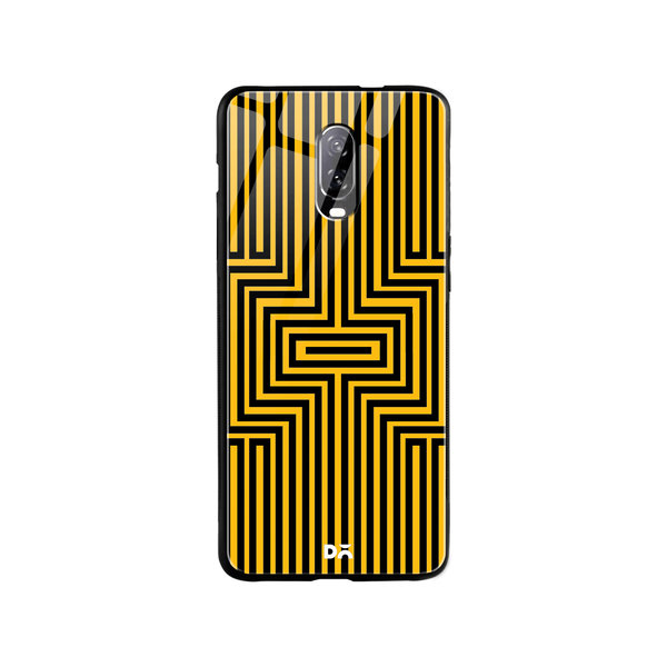 

DailyObjects Maze Ochre Glass Case Cover For OnePlus 7