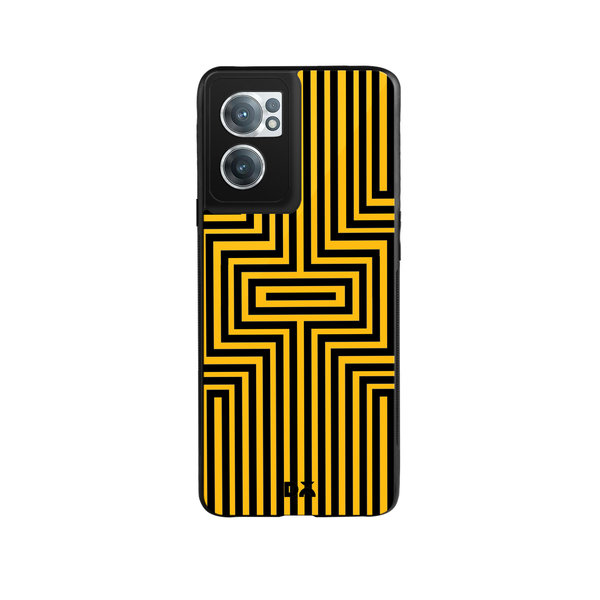 

DailyObjects Maze Ochre Glass Case Cover For OnePlus Nord CE 2