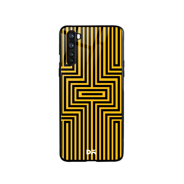 

DailyObjects Maze Ochre Glass Case Cover For OnePlus Nord