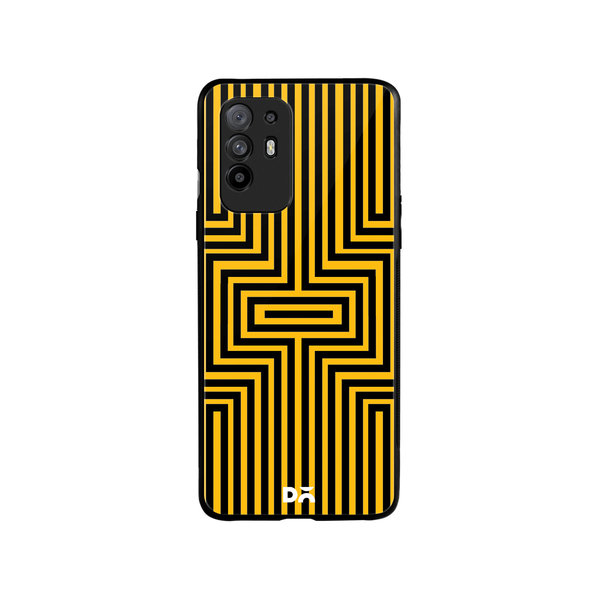 

DailyObjects Maze Ochre Glass Case Cover For Oppo F19 Pro Plus