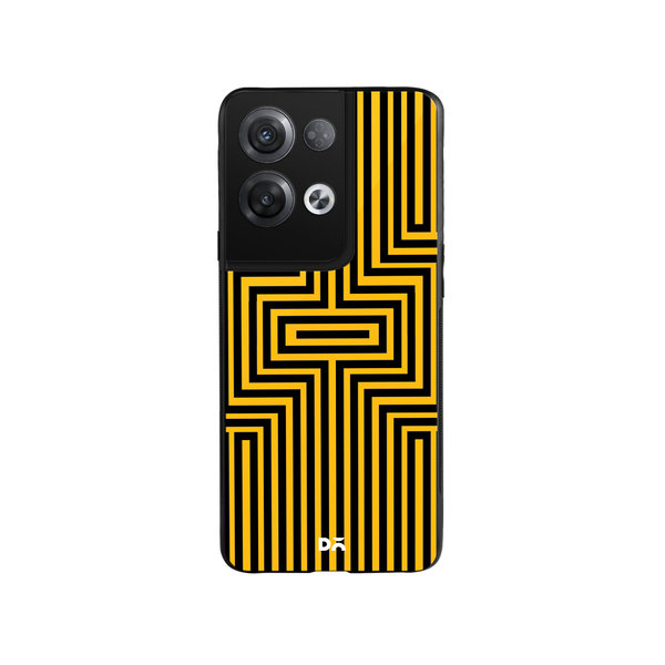 

DailyObjects Maze Ochre Glass Case Cover For Oppo Reno 8 Pro Plus