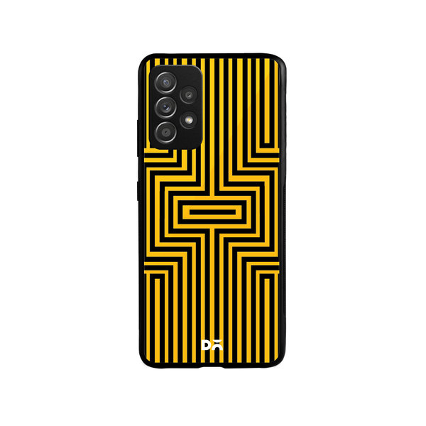 

DailyObjects Maze Ochre Glass Case Cover For Samsung Galaxy A52
