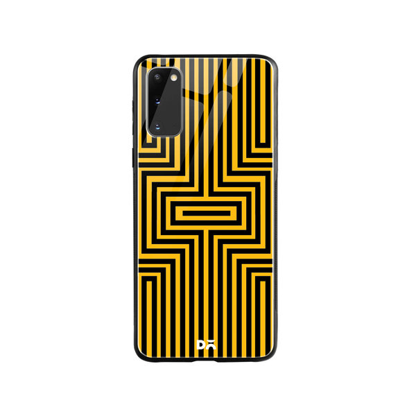 

DailyObjects Maze Ochre Glass Case Cover For Samsung Galaxy S20