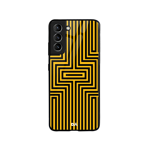 

DailyObjects Maze Ochre Glass Case Cover For Samsung Galaxy S21 Plus