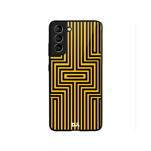 

DailyObjects Maze Ochre Glass Case Cover For Samsung Galaxy S22 Plus