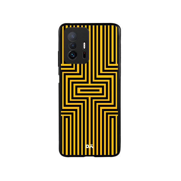 DailyObjects Maze Ochre Glass Case Cover For Xiaomi 11T