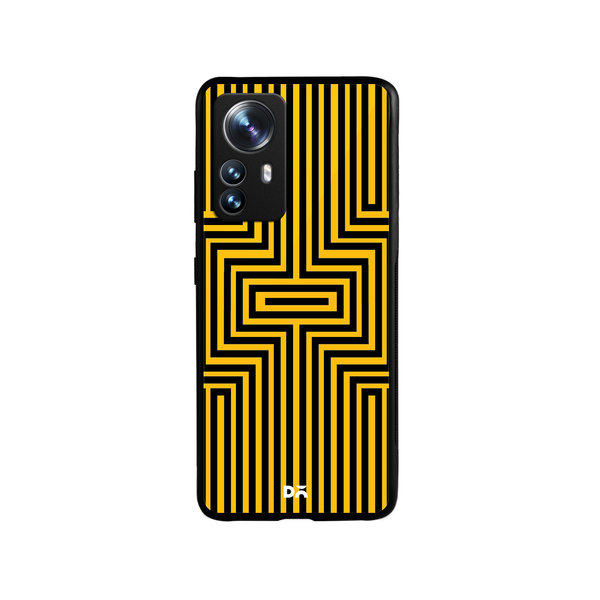 

DailyObjects Maze Ochre Glass Case Cover For Xiaomi 12 Pro