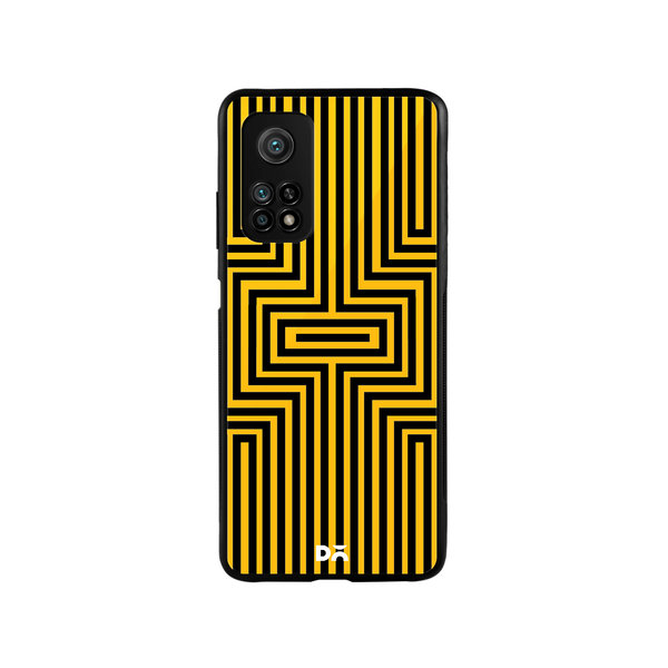

DailyObjects Maze Ochre Glass Case Cover For Xiaomi Mi 10T